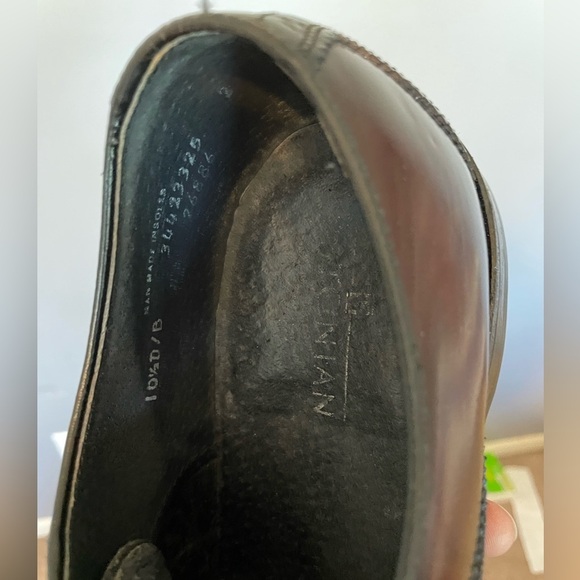 Bostonian VTG mid century men saddle oxfords shoes burgundy & black leather main image 7